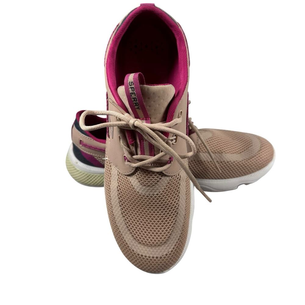 Sperry Women Size 10 Pink Sperry 7 Seas 3 eye Sneakers boat shoes Rose lace up